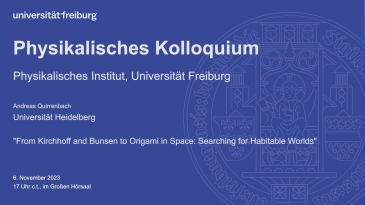 thumbnail of medium From Kirchhoff and Bunsen to Origami in Space: Searching for Habitable Worlds