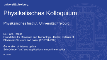 thumbnail of medium Generation of intense optical Schrödinger "cat" states and applications in non-linear optics
