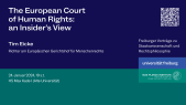 thumbnail of medium Tim Eicke - "The European Court of Human Rights: an Insider’s View" vom 24.01.2024